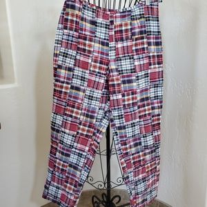 Talbots Plaid Patchwork Capri Pants